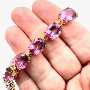Mystic Topaz Color Changing Gemstones Sterling Silver 24 Grams 7.5 Inch